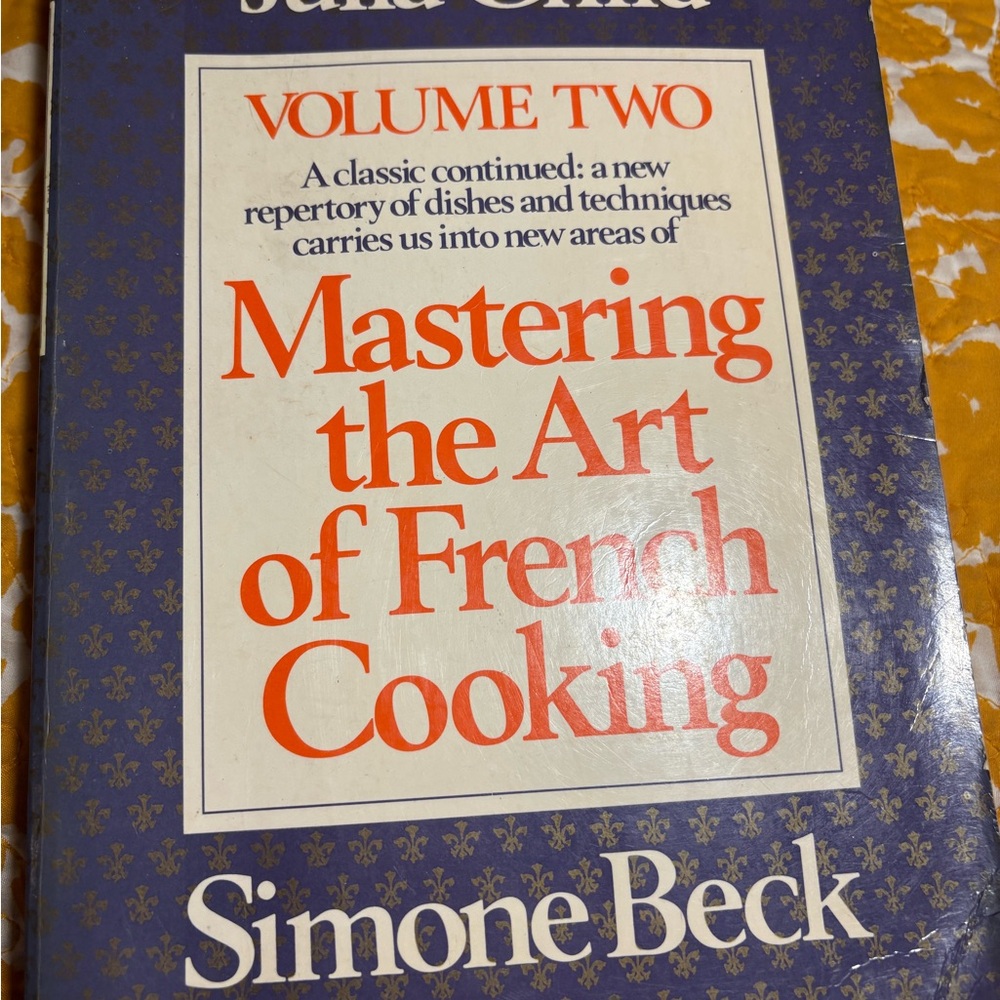 Mastering French Cooking Volume Two by Simone Beck - Navy and White